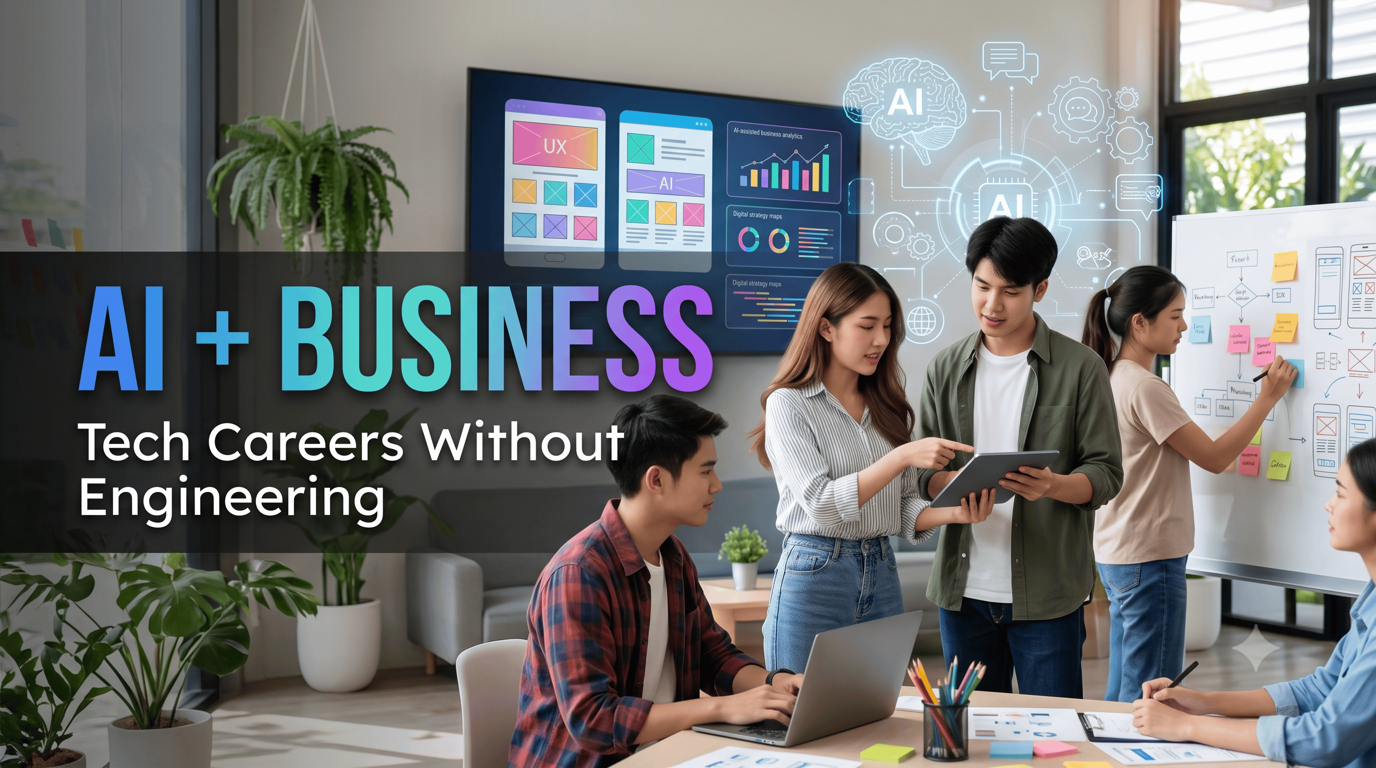 AI + Business: Careers for Students Who Like Technology but Don't Want to Become Engineers