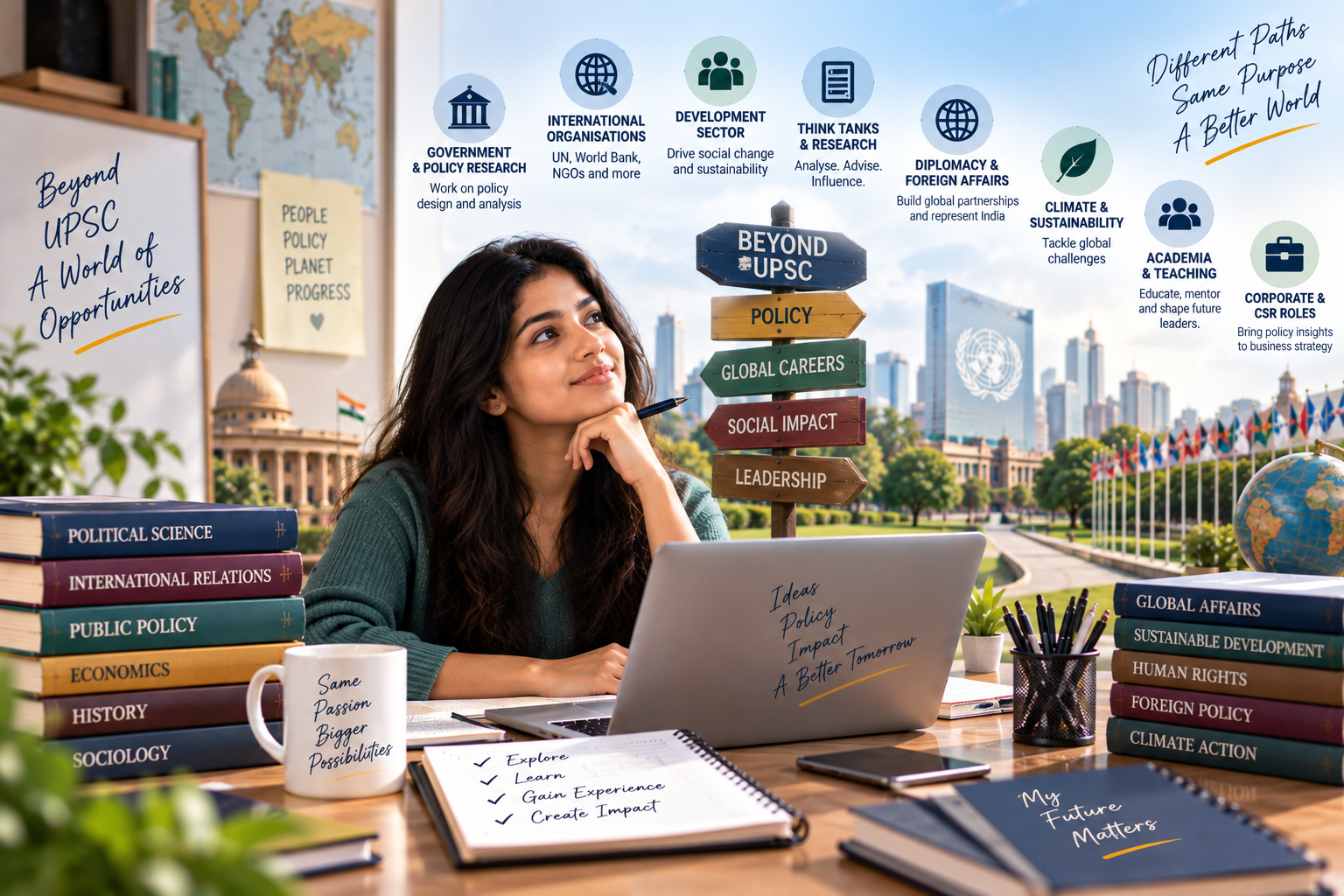 Indian humanities student exploring careers beyond UPSC in policy and international affairs