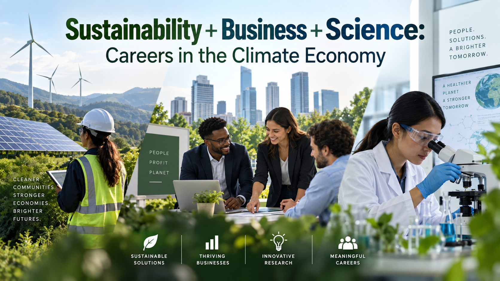 Sustainability + Business + Science: Careers in the Climate Economy