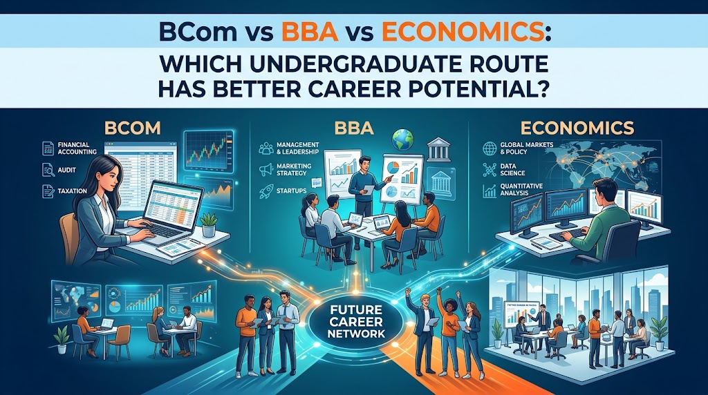 BCom vs BBA vs Economics: Which Undergraduate Route Has Better Career Potential?