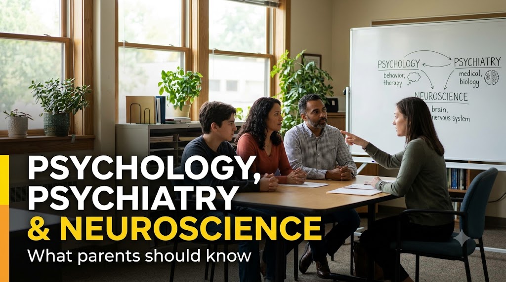 Psychology vs Psychiatry vs Neuroscience: Parents Should Know the Difference