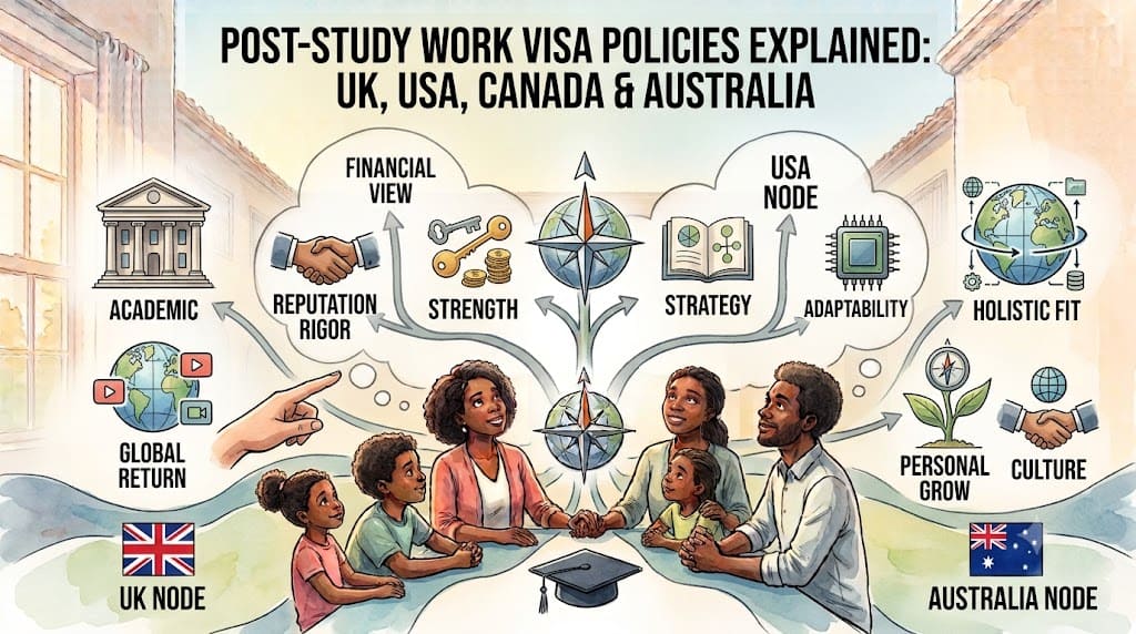 Post Study Work Visa Comparison