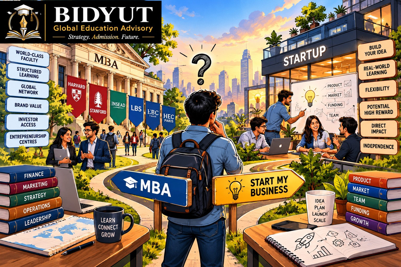 MBA for entrepreneurship – choosing between business school and starting a business
