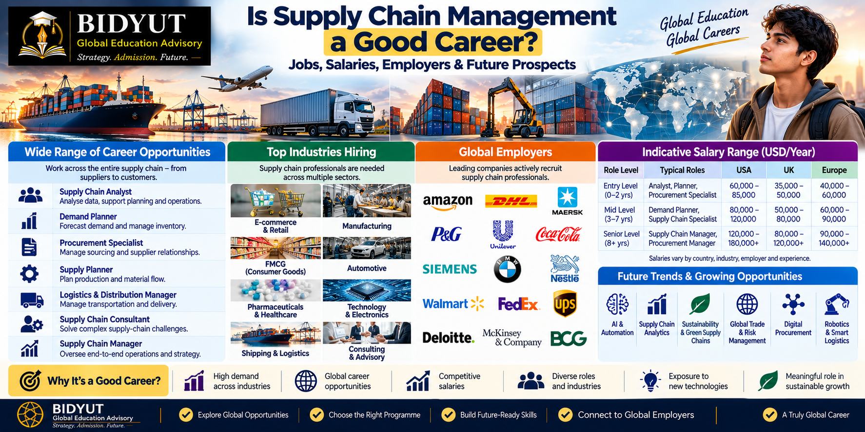 Supply Chain Management careers, jobs, employers, salaries and future industry prospects