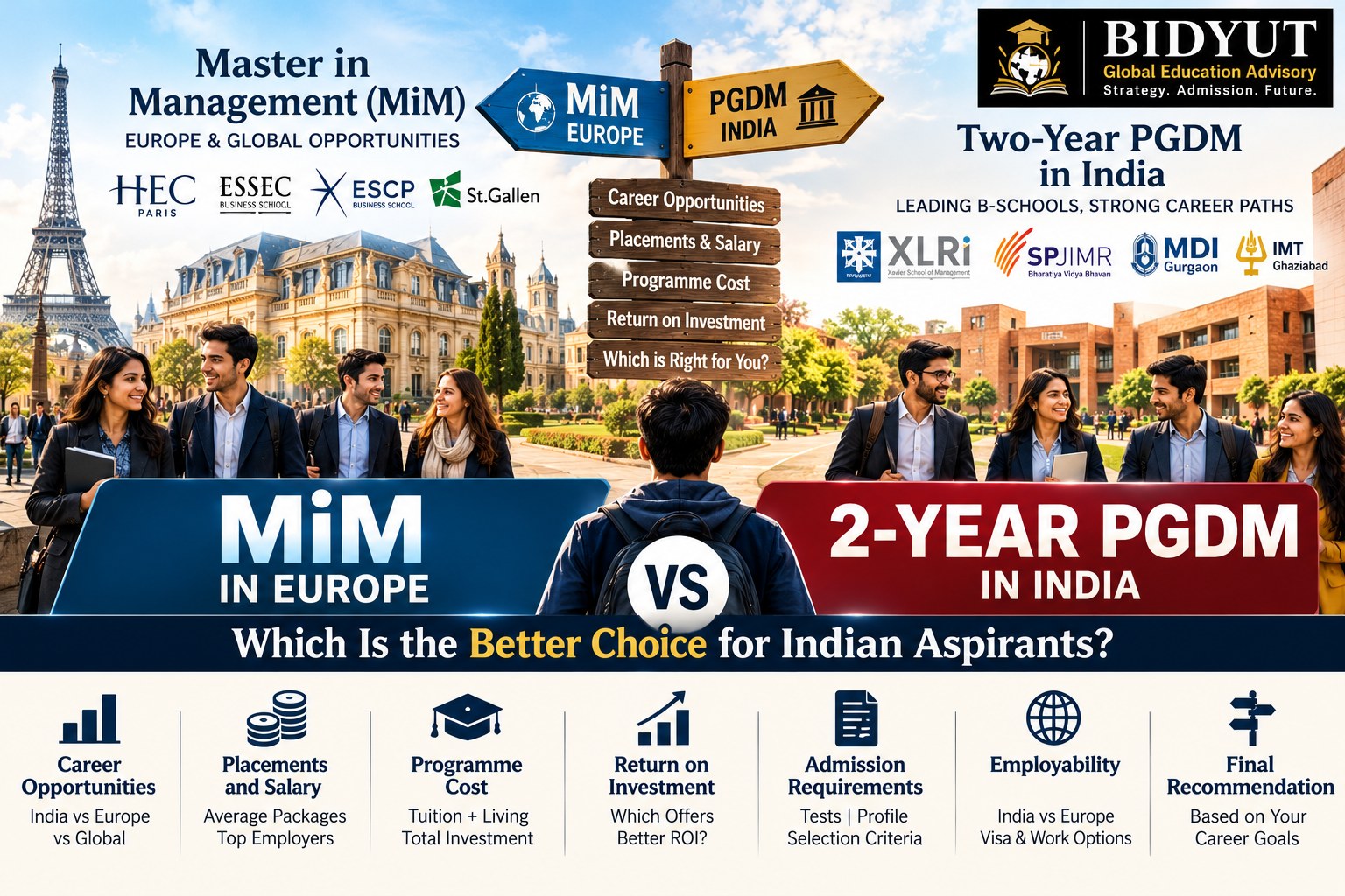 Master's in Management (MiM) vs Two-Year PGDM in India: Which Is the Better Career Investment?