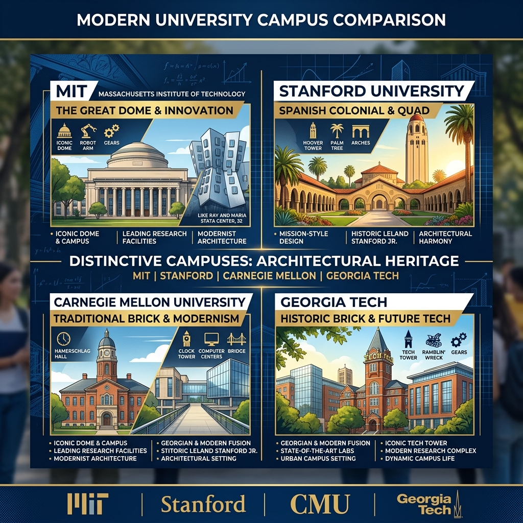 Undergraduate Admission Comparison MIT Stanford Carnegie Mellon Georgia Tech